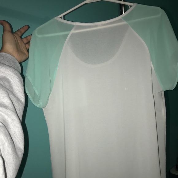 Pacsun Sheer Baseball Hi-Low Top - Picture 4 of 5